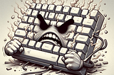 an angry keyboard