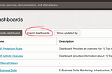 How to import/export Dashboards in/out of Logging Analytics