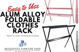 Aluminum Alloy Foldable Clothes Rack b
