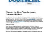 Detailed explanation of E-commerce