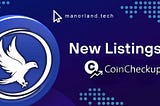 Manorland MNO Crypto Now Listed on CoinCheckup!