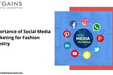 Importance of Social Media Marketing for Fashion Industry