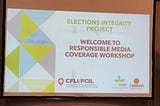 Amidst elections season DDP hosts responsible Media coverage workshop for media practitioners