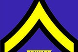 Military Private insignia — The lowest rank in the army
