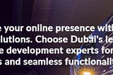 Best Website Company in Dubai