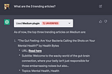 Building a ChatGPT Plugin for Medium