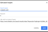 #hack — search your ATS or LinkedIn directly through your Chrome address bar