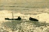 The SS Eltham was wrecked at Chapel Porth on the 18th November 1928.