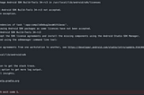 Accept Android build tools licenses