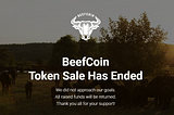 BeefCoin Token Sale is Over
