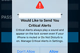 Implementing iOS Critical Alerts