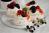 Pavlova with fresh berries