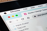 Storybook application in a browser