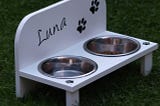 Elevated dog bowls are traditionally used for pet feeding. But with a little creativity, they can add beauty to your living pace