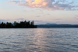 A beautiful New England lake, Moosehead Lake in Maine. Nature, outdoors, camping, lake