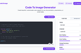 🚀 Introducing the Code to Image Generator App — Turn Code Into Art!