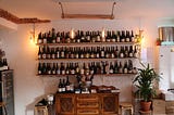 Natural wine selection at Portuguese wine bar
