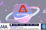 Authmen AMA in CryptoPHD community