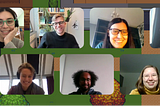 A screenshot of seven people participating in the project.