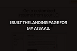 With Zero Knowledge, I built the Landing Page for my AI SaaS.