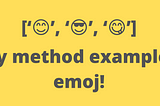 15 javaScript array method example using emoji