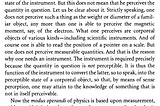 On the distinction between measurement and perception