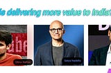 Dhruv Rathee, Satya Nadella and Sundar Pichai