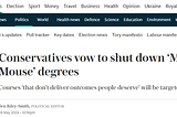 “Mickey Mouse Degrees”