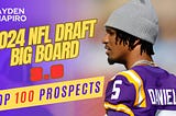 100 PLAYER 2024 NFL DRAFT BIG BOARD!