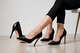 Closed Toe Black Heels