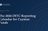 New CRS, FATCA and Economic Substance Deadlines Every Cayman Fund Must Diarise on blue background with white lettering