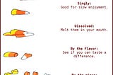 How To Eat Candy Corn — infographic