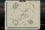 Old sea map from video game Dredge