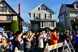 There Was a Party Outside Joe Biden’s Childhood Home Yesterday