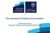 Integridade versus corrupção: instituições para o servir público