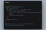 Coding: Flatten an array in Javascript