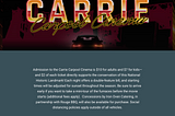 Visual Hierarchy: Carrie Carpool Cinema