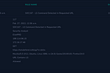 SOC167 — LS Command Detected in Requested URL