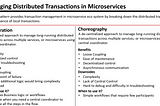 Managing Distributed Transactions in Microservices