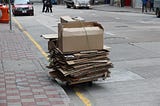 Pushing Cardboard