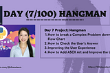 Day (7/100) Days of Code — Hangman— The Complete Python Pro Bootcamp by Dr. Angela Yu