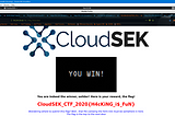 CloudSEK CTF Write-up 2020
