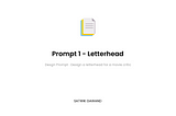 Prompt Design 1 — Letterhead