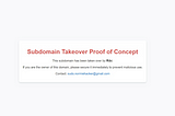 How I Was Able to Perform a Subdomain Takeover Attack