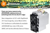 Hard Fork Anounced by The xRhodium Team — Change Of Mining Algorithm