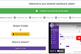ai_licia landing page of the Streamer Dashboard