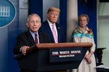 Fauci giving a COVID White House briefing