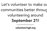National Volunteer Day 2020 — Let’s celebrate those who #volunteeringh