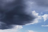 Picture of a dramtic sky clearing up after thunderstorm. Photo taken by Author.