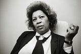 Toni Morrison wearing a suit